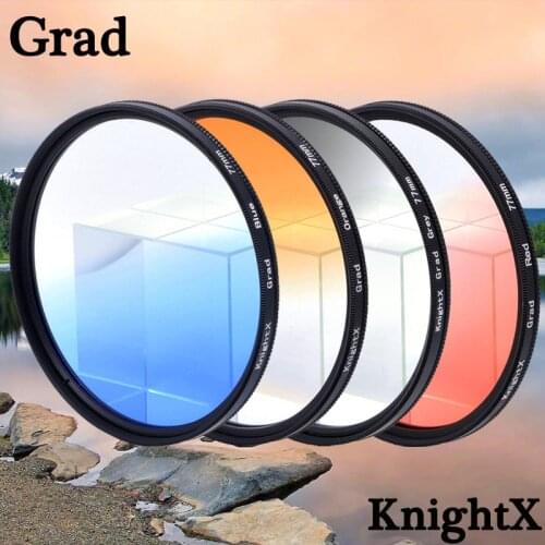 KnightX Camera Lens Filter Grad grey For canon sony nikon d3300 400d d70 d5300 2000d 1300d d5100 50d 49 52 55 58 62 67 72 77 mm