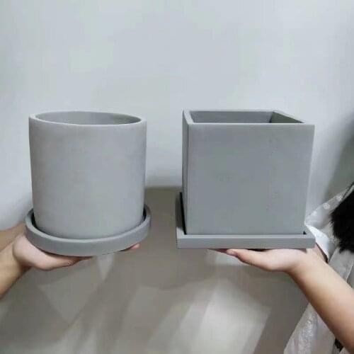 Flower Pot Concrete Silicone Mold Large Round Pot Mould Household Storage Pot Round Cement Concrete Mould Big Candle Vessel Mold