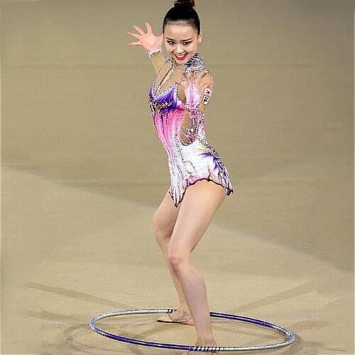 Custom Apparel Rhythmic Gymnastics Leotard Handmade Dance Ice Skating Girl 7 Years Beautiful Rhythmic Gymnastics Leotards
