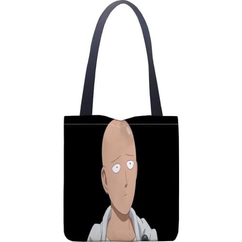 New One Punch Man printed canvas tote bag convenient shopping bag woman bag student bag Custom your image