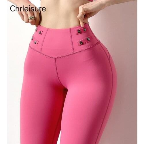 CHRLEISURE Women Leggings Fitness Push Up Legging Femme High Waist Workout Gym Clothing Slim Activewear Female Casual Pants