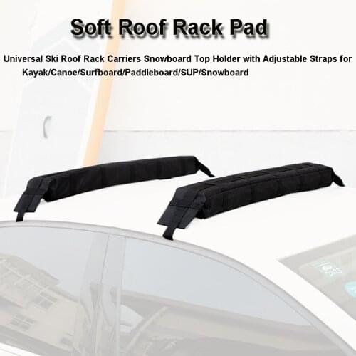 Soft Roof Rack Pad Foldable Car Ski Snowboard Rack Carriers Ski Roof Rack Holder Snowboard Top Holder with Adjustable Straps