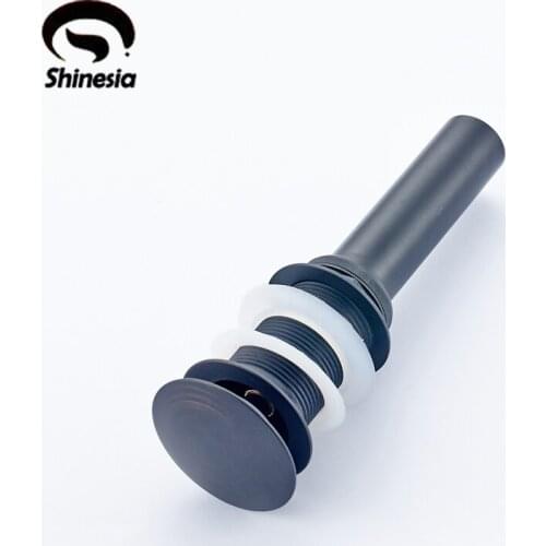 New Oil Rubbed Bronze Bathroom Sink Drain Brass Pop Up Drain Without Overflow
