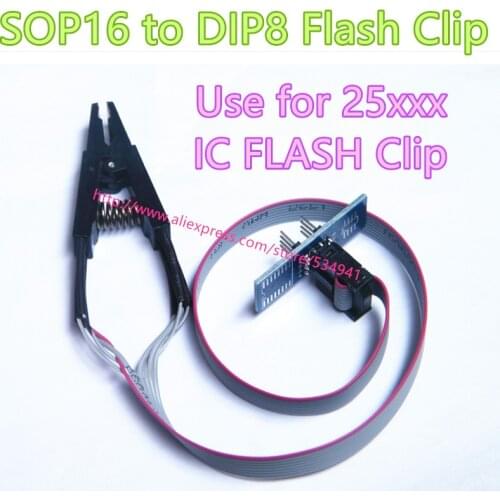 Programmer Testing Clip SOP16 SOP SOIC 16 SOIC16 Pin IC Test Clamp with cable/SOP16 to DIP8 IC Flash Clip