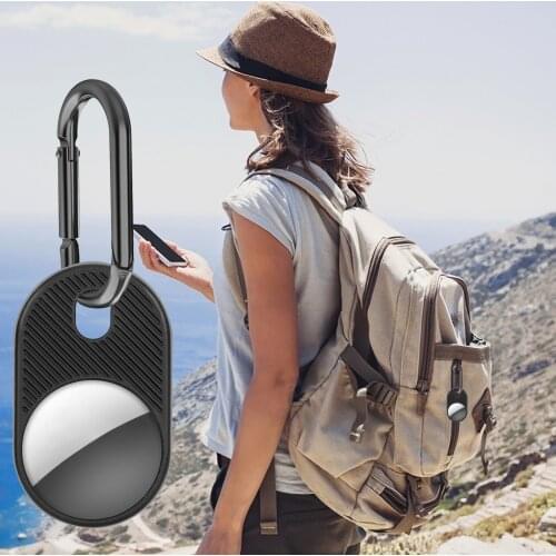 Silicone Airtag Case For Apple Airtag Location Protective Sleeve Twill Anti-lost Keychain For Airtag Locator Case Cover IN STOCK