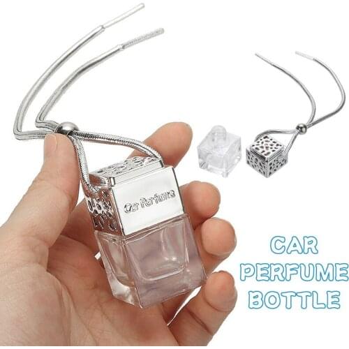 1pcs Home Car Hanging Air Freshener Perfume Fragrance Diffuser Glass Bottle Car Empty Perfume Bottle For Car Household