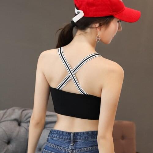 10PCS/LOT Anyongzu Natural Color Stripe Cross Wrap Chest Beauty Underwear Bra Lady Chest 70-110 comfortable