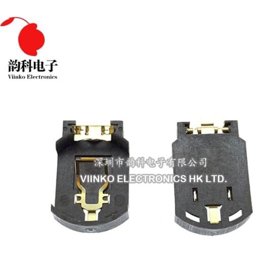 10pcs CR2032 plastic button cell battery base holder for SMD SMT coffee