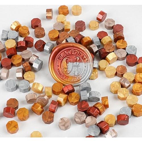 100pcs Vintage Octagonal Sealing Wax Beads Wax Seal Stamp Tablet Pill for DIY Crafts Envelope Wedding Postcard Making Tools