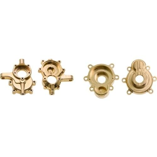 2set Brass Front Steering Cup Rear Axle Barrel C Hub Carrier for Redcat GEN8 Front Steering Cup & Outer Portal Housing