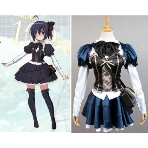 2016 New Chuunibyou Demo Koi ga Shitai! Takanashi Rikka Gothic Lolita Cosplay Costume