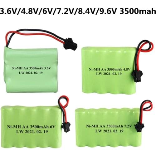 3.6V/4.8V/6V/7.2V/8.4V/9.6V 3500mah NI-MH AA Rechargeable Battery Pack For for rc car toy boat model 3.6v 3000mAh NiMH Battery