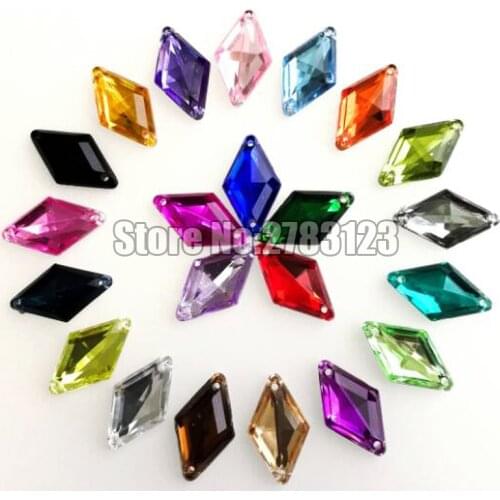 Diamond High quality Acryl sew on rhinestones with two holes,diy/clothing accessories 9x15mm 10x18mm 14x24mm 17x30mm