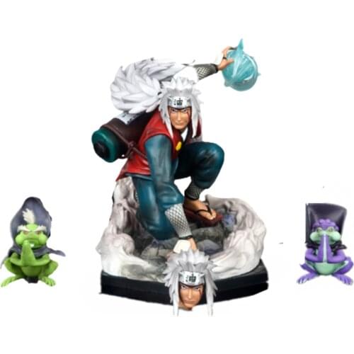 Naruto Jiraiya Rasengan Anime Figures PVC Toys Model Shippuden Action Figma Doll Decoration Statue Changable Juguetes 19cm Gift