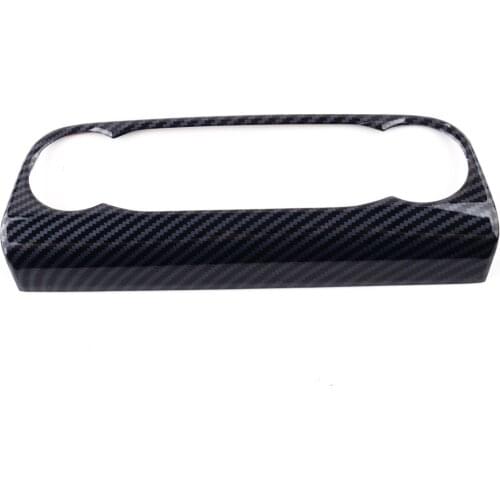 Car ABS Carbon Fiber Style Console Air Condition Panel Cover Trim Fit For Ford Focus 2019 2020