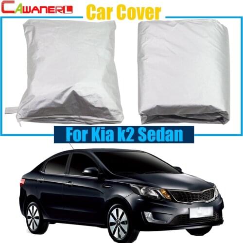 Cawanerl Full Car Cover UV Anti Sun Rain Snow Resistant Protection Cover Dustproof For Kia K2 Sedan