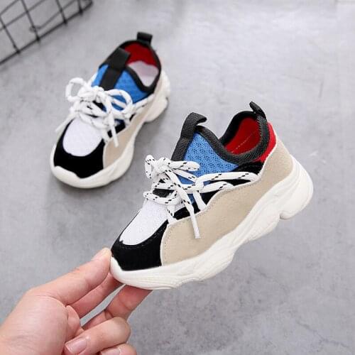 Children Shoes Boys Girls Sneakers Anti-Slippery Baby Toddler Shoes Breathable Mesh Kids Sneakers Comfortable Soft Boys Shoes