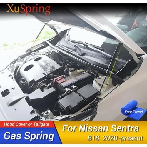 For Nissan Sentra B18 Bluebird Sylphy N16 2020-present Car Hood Cover Spring Shock Gas Support Strut Bars Hydraulic Rod