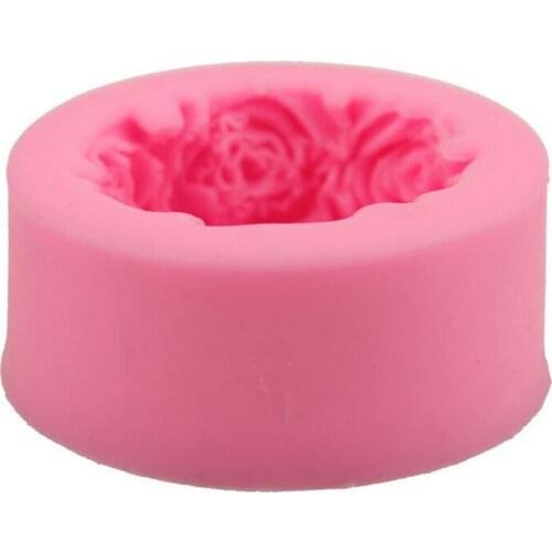 Baking Tool Candle Molds Soap Making Silicone Soap Mold Multifunction Round Rose Flowers Candy Baking Mould