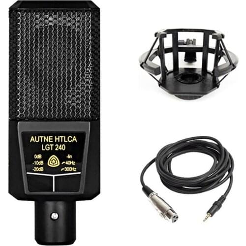 Condenser Microphone Professional Phone Microphone Large Diaphragm Mic for Sound Card Live Streaming TIKTOK Youtube
