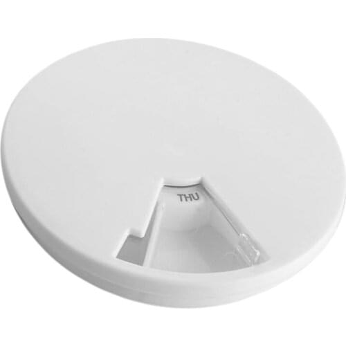 White 360 Degree Rotating Button Seven Grid Pill Box Travel Home Portable Pill Box Household