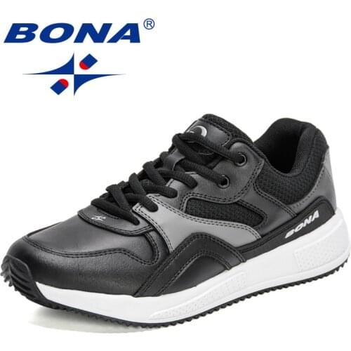 BONA 2021 New Designers Running Shoes Men Breathable Light Outdoor Sport Shoes Man Comfortable Sneakers Mansculino Walking Shoes