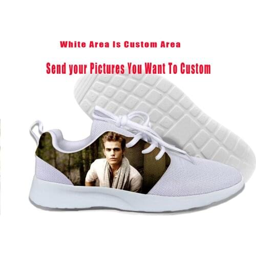 Hot Cool Fashion Summer High Quality Sneakers Handiness Casual Shoes 3D Printed For Men Women The Vampire Diaries Paul Wesley