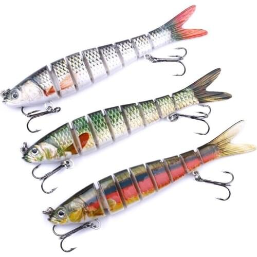 Luya Knotty Fish 8 Segments Hook Bionic Hard Bait Sinking Wobblers Fishing Lures Artificial Bait For Fishing Tack 2021