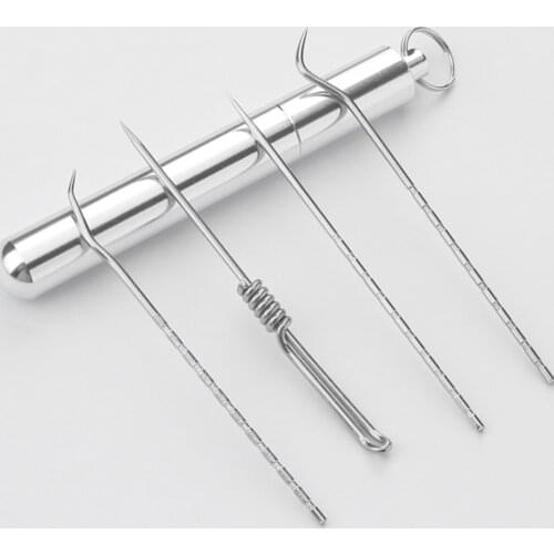 Reusable Stainless Steel Toothpick Set With Portable Toothpick Holder Outdoor Camping Household Travel Seal Storage Container