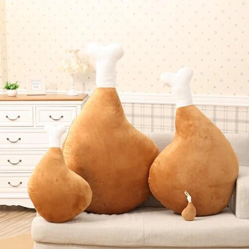 Simulation 3D Chicken Leg Plush Toy Stuffed Soft Pillow Cushion Kids Girl Gifts For Mini Size Dog Puppy cat Toys