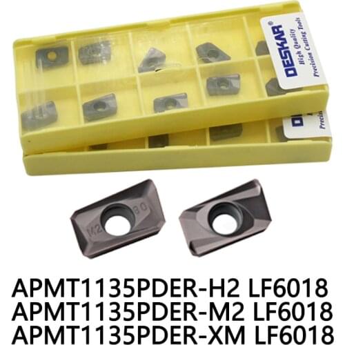 10PCS DESKAR CNC milling cutter APMT1135PDER H2 APMT 1135PDER M2 APMT1135PDER XM LF6018 DESKAR lathe machining stainless steel