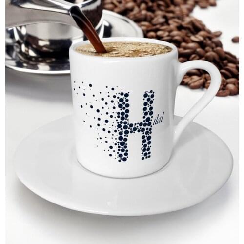 Personalized H Head Case and Is Turkish coffee Cup (Model 5)