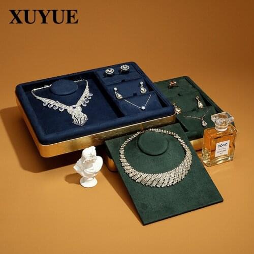 Jewelry Display Stand Metal Necklace Set Tray Display Jewelry Props Storage Jewelry Display Stand Spot jewelry packaging