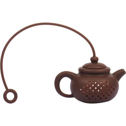 Durable Tea Infuser Teapot-Shape Shock Absorbing Tea Maker Infuser Strainer Silicone Bag Leaf Filter Diffuser Tool for Travel