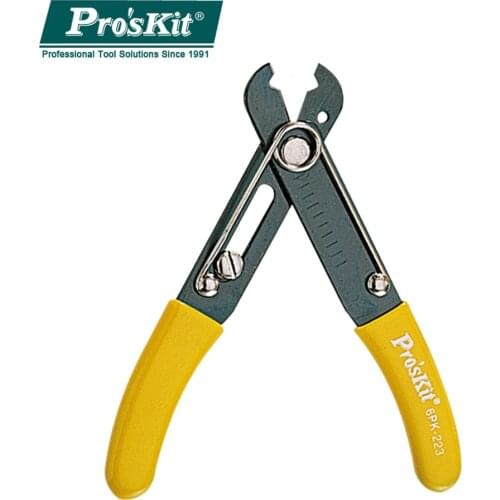 Proskit 6PK-223 Adjustable Wire Stripping Pliers Decrustation Pliers Cable Stripper Tool (0.5~4.0mm)With Cut Function Tool