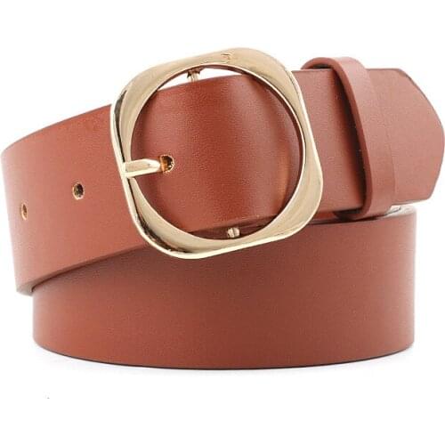 Fashionable Trend Designer Belt Women High Quality Square Buckle Width Belt Female Belt For Jeans Waist Waistband Lady