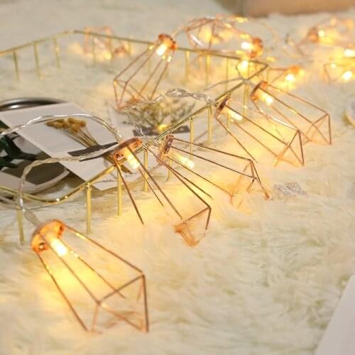 Rose gold diamond star lights led colorful lights flashing lights string lights ins net red girl heart room bedroom decoration