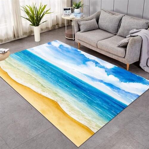 New Sunset Large Carpets for Living Room 3D Printed Beach Floor Mat Nature Area Rug Room Fashion Mat