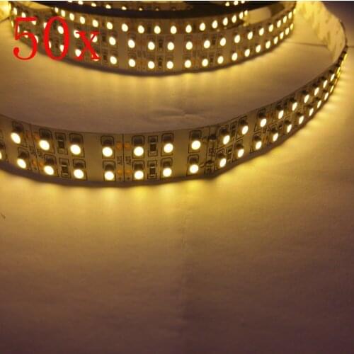 FREE DHL 250m/lot 1200LED DC12V 3528SMD white/warm white double rows LED strip non waterproof 240LED/m