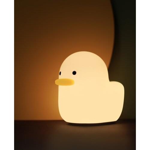 LED Night Light Silicone Touch Sensor USB Rechargable Light Adjustable Duck Table Lamp Light for Room Baby Bedroom Light Decor