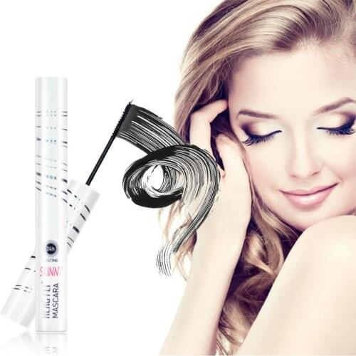 Lash Mascara Waterproof Curling Natural Eye Makeup Long Lasting No Blooming Extra Long and Thick Eyelashes Black Lash Mascara