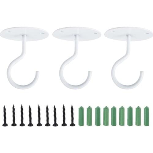 Plant Hanger Hook Wall Mount Hooks 3PCS Bracket Decoration Lanterns Wind Chimes Durable Rust-Resistant Strong Hangers