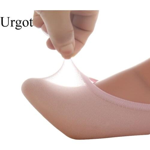 Urgot 10 Pairs Womens Socks Summer thin Breathable Boat Sock Silicone Invisible Silicone Non-slip Female Solid Color Ankle Socks