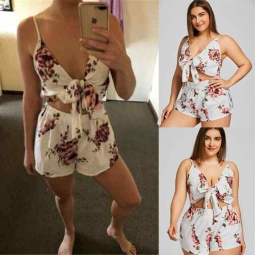 2020 Summer Sexy Women Ladies Clubwear V Neck Playsuit Bodycon Party Jumpsuit&Romper Trousers Lot Print Pluse Size Playsuits