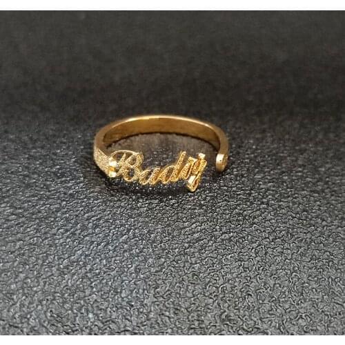Custom Name Ring Gold Stainless Steel Women Rings Vintage Jewelry Customized Bagues Femme Frete Gratis