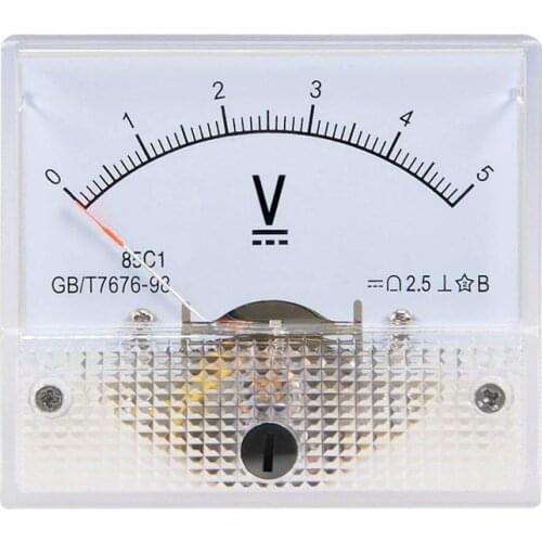 1PC 85C1 Voltmeter DC 5V 10V 15V 20V 30V 50V 100V Analog Panel Volt Voltage Meter