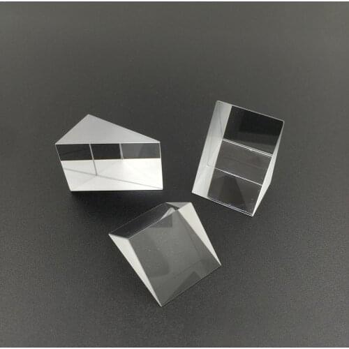 10mm*10mm*10mm Optical Glass Triangular Prisms Right Angle Isosceles Prisms Lens Optical K9 Glass Material Testing Instrument