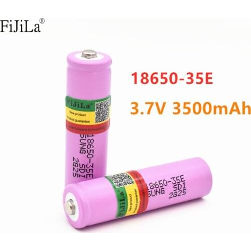 18650 original 35e tip 3500mah 20A discharge inr18650 35e 18650 lithium ion 3.7V rechargeable battery (NO PCB)