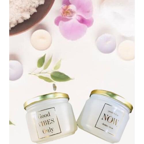 Jar Candle Vanilla Scented 2 Pcs Giant Size 300 Gr Fragrant Essence Relaxing Candles Gift Products