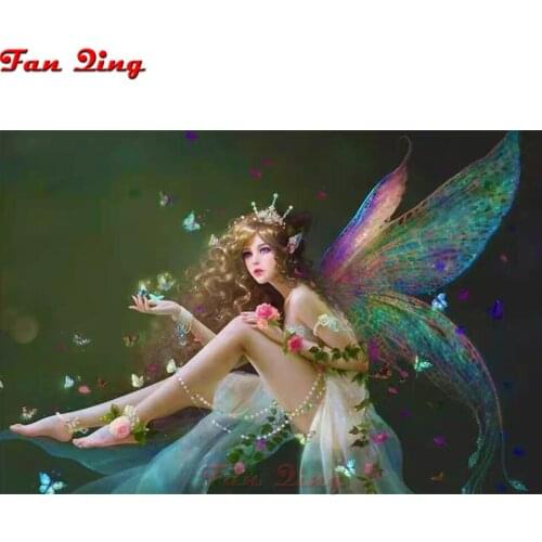 2020 new diamant painting Butterfly Elf Anime diamond painting wall decoration cute girl diamond embroidery full round drill